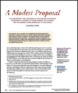 A Modest Proposal by Jonathan Swift A Modest Proposal by Jonathan Swift