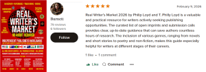 REAL WRITER'S MARKET review from Goodreads